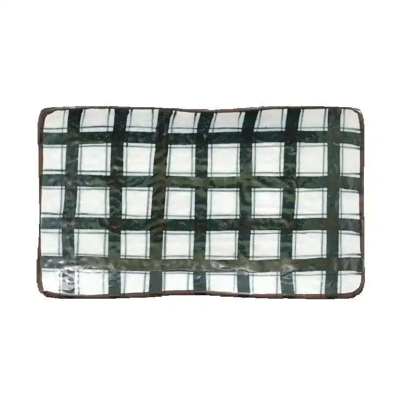 San Fen Shao Japanese Style Rectangular Plate Restaurant Creative Commercial Specialty Ceramic Tableware Grid Cold Dishes Korean