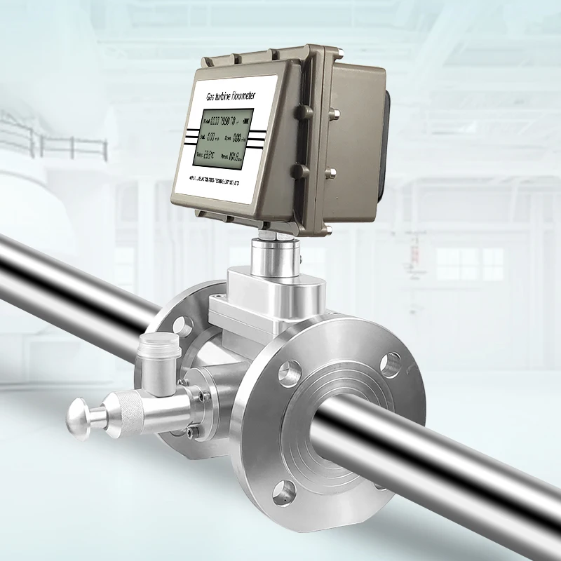 Turbine Flow Meter High Pressure Flange Natural  Propane Butane Air Nitrogen