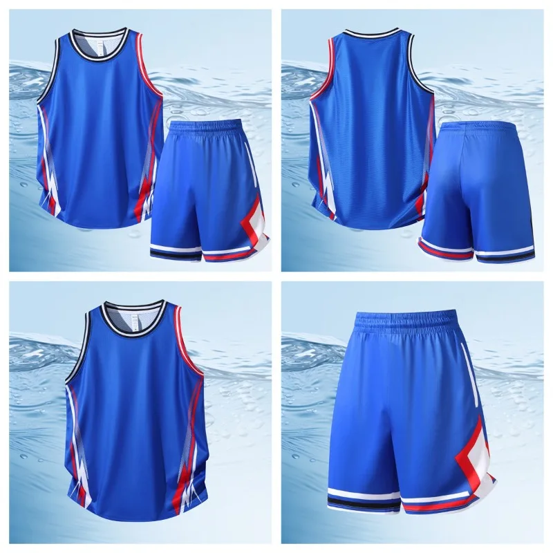 

Men's Outdoor Cycling Sports Loose and Comfortable Breathable Set Summer Fashion Trend Sports Vest Five Point Shorts Set