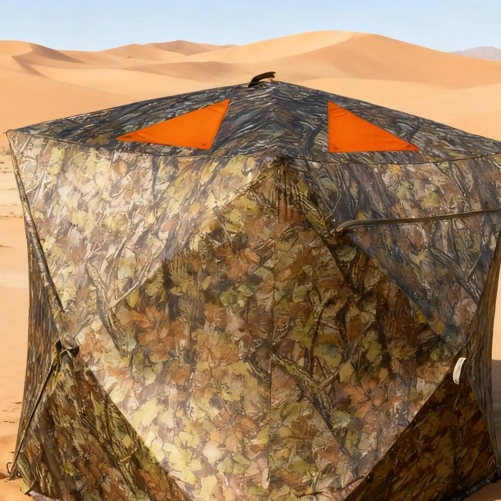 Hunting Blind Orange Markers Magnetic Hunting Accessories 4 Pieces Magnets Blaze Safety Panels For Tent Backpack Outdoor Running