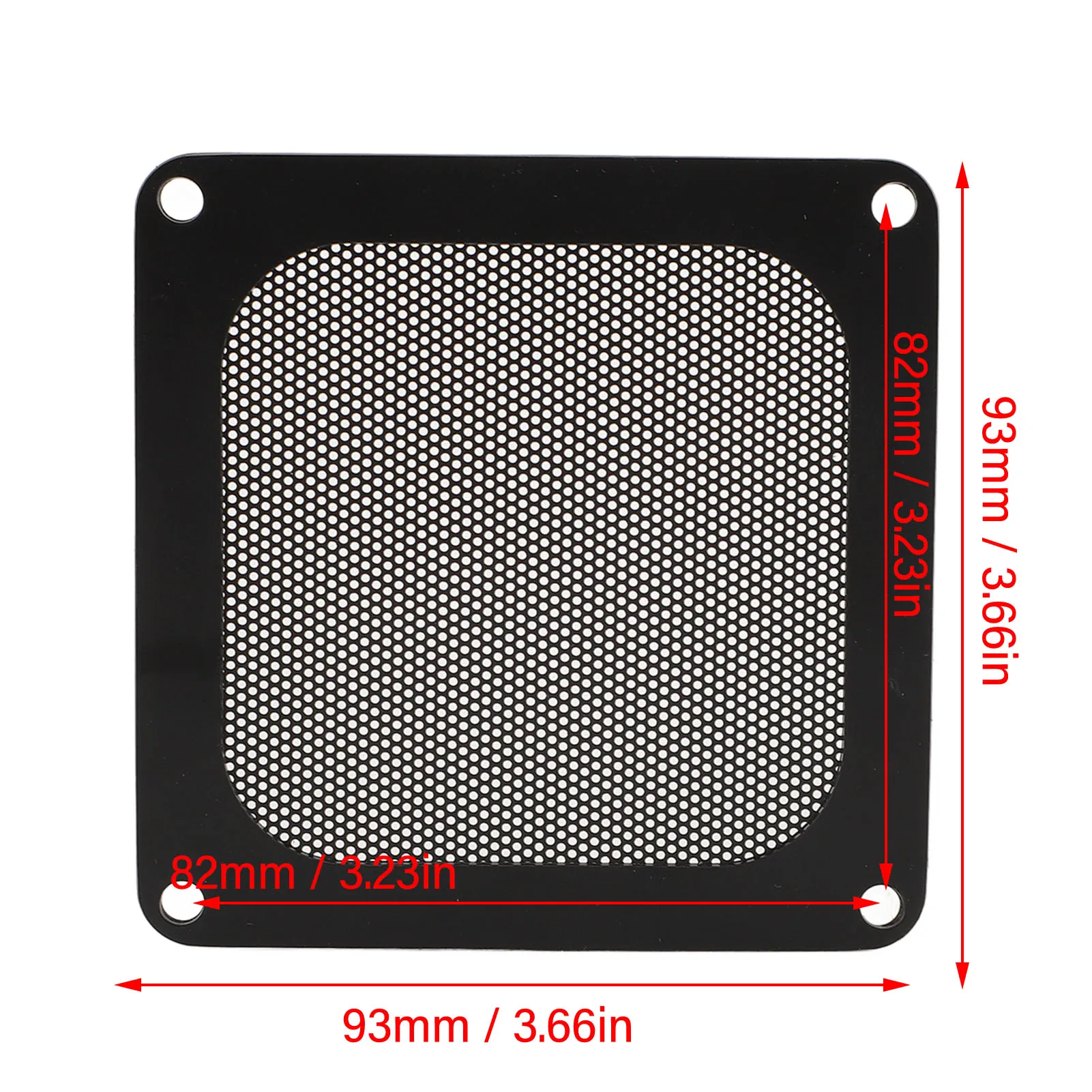 พัดลมคอมพิวเตอร์กรองGrillsติดตั้งง่ายPC Cooler FilterระบายอากาศPVC 3.66in Ultra Fineหลุมสําหรับผลิตภัณฑ์อิเล็กทรอนิกส์