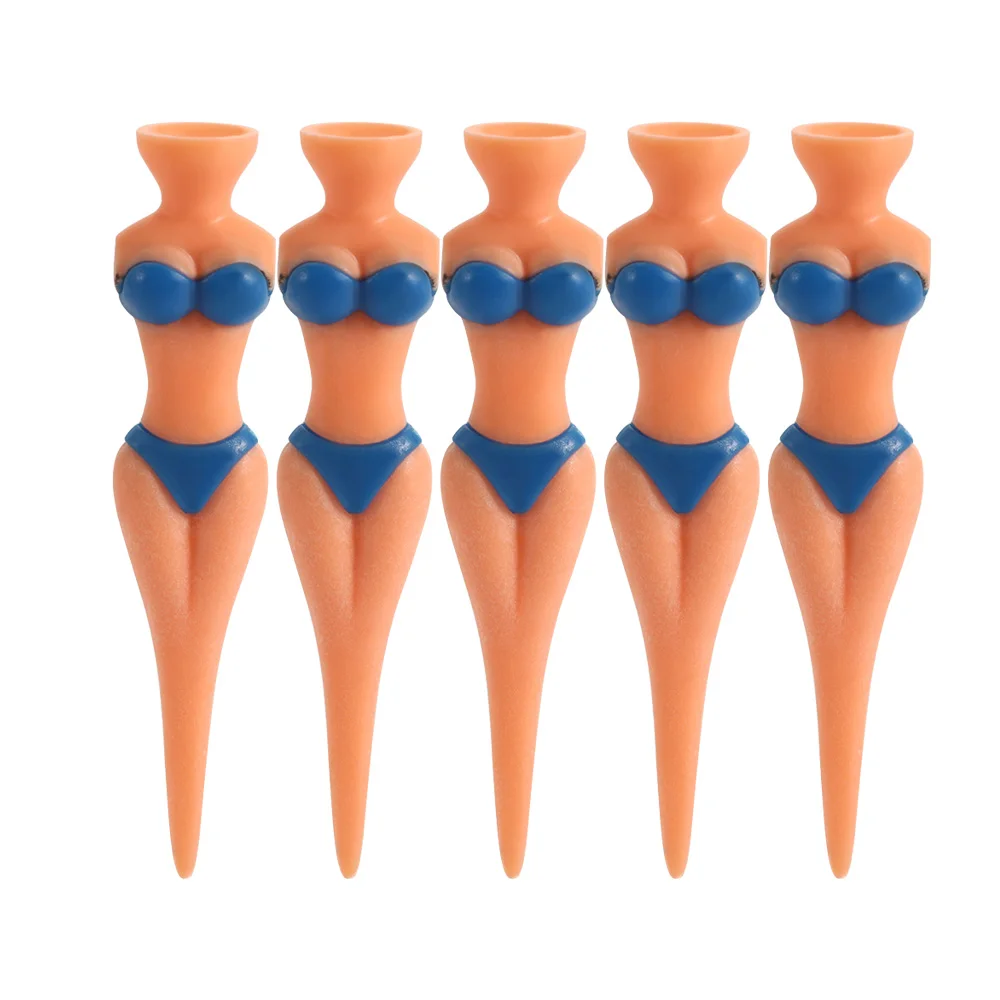 

5 Pcs/Lot Durable Outdoor Bikini Sexy Attractive Lady Model Golf Accessories Golf Tees Golf Training Clubs Tee
