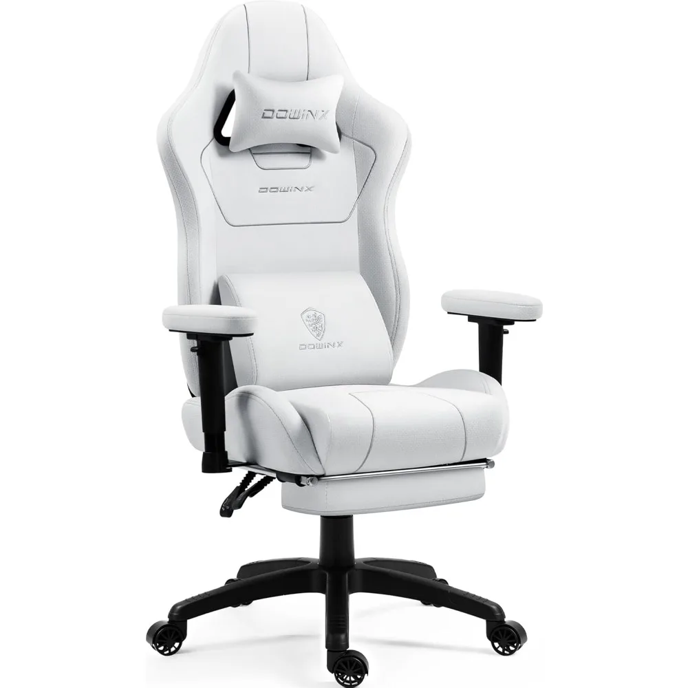 

Gaming Chair Tech Fabric with Pocket Spring Cushion, Ergonomic Computer Chair with Massage Lumbar Support and Footrest,