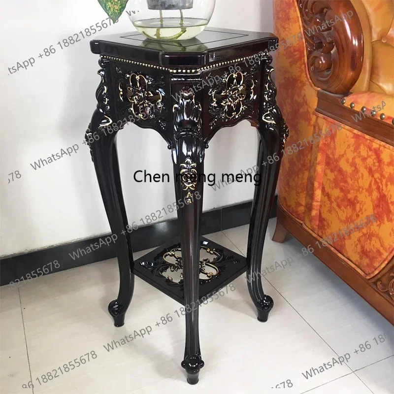 

Z136 European flower stand living room multi-layer indoor floor-to-ceiling high-grade imitation solid wood green dill flower pot