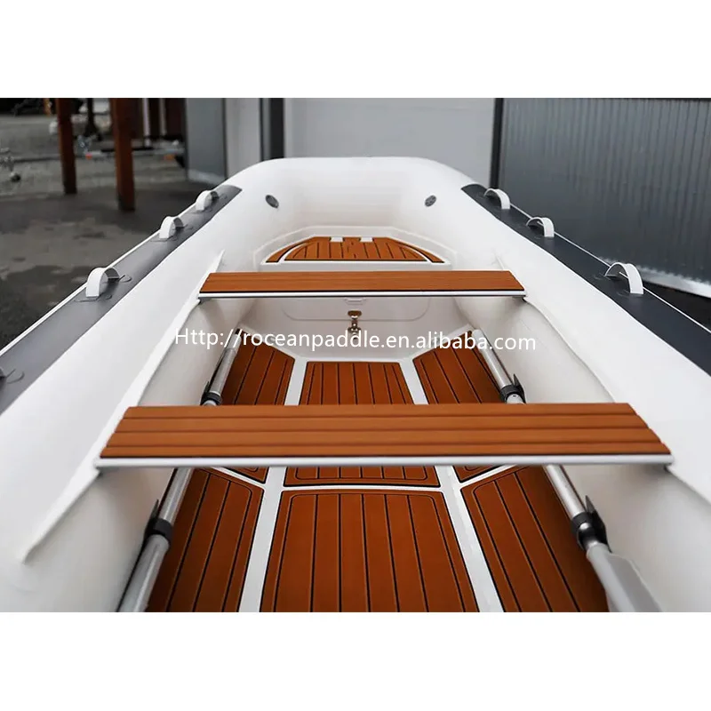 Hot Sale Hypalon Material Rigid Fiberglass Hull Inflatable Fishing Cabin Rib Boat With Motor
