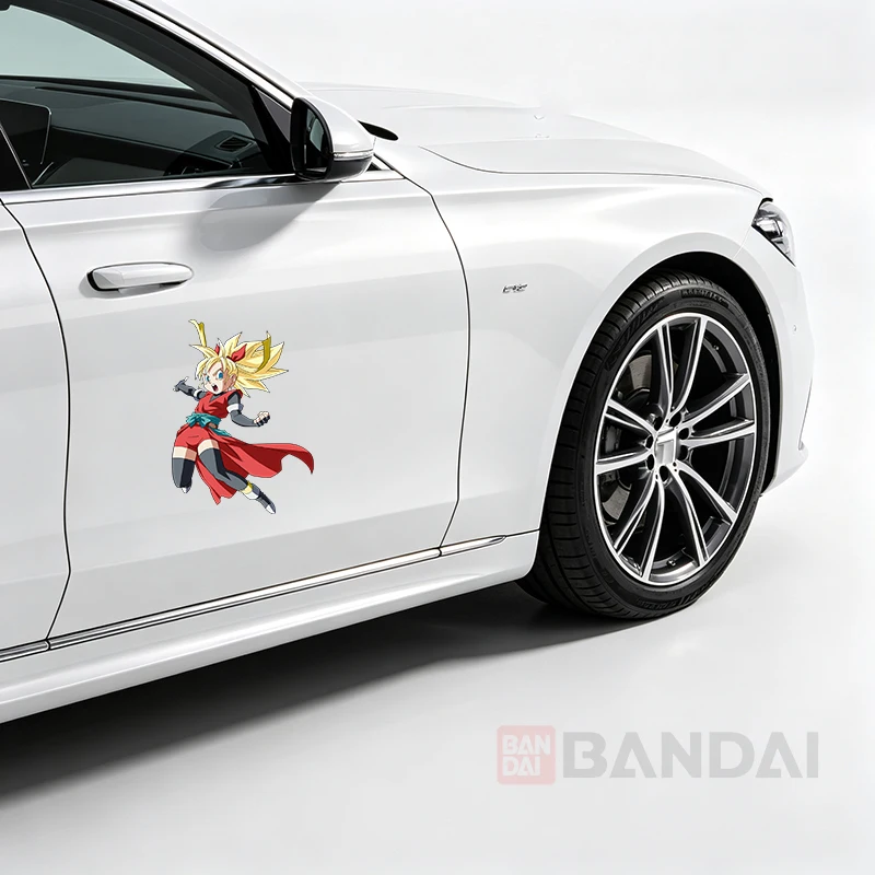 Cool Anime Blonde Warrior Girl Car Stickers Vinyl Decal Waterproof Die Cut for Window Bumper Laptop Helmet Auto Decor 5