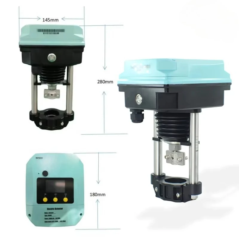 0-10V 4-20mA RS485 2000N/3000N/5000N Brushless DC Motor IP54 Protection Electric Valve Actuator for Hot Water Steam/Oil Control