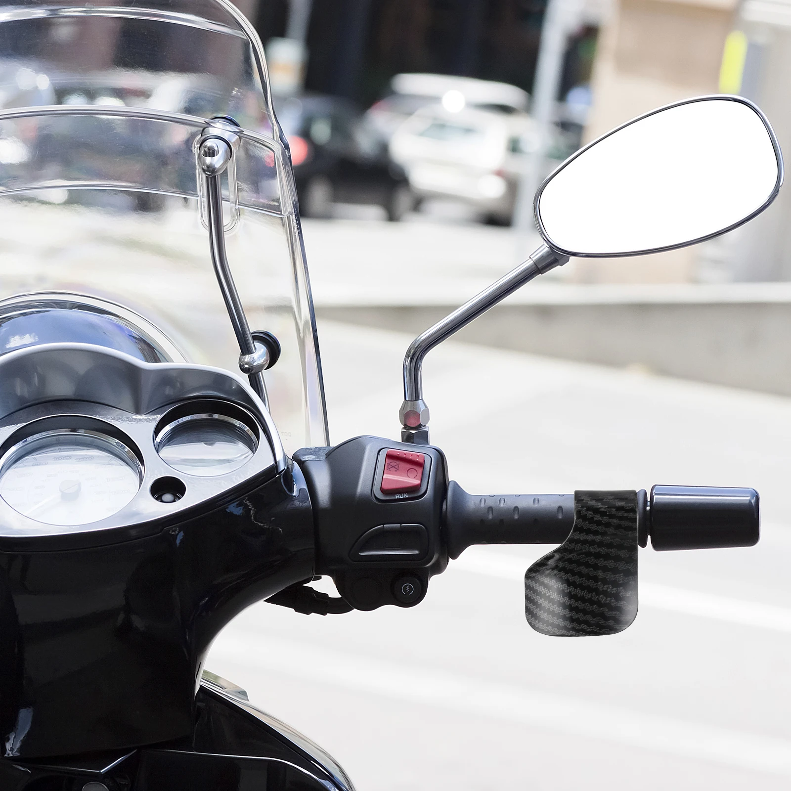 

2pcs Universal Motorcycle Throttle Booster Handle Clip Black Abs Non-Slip Ergonomic Design Easy Installation Reduce Hand Fatigue