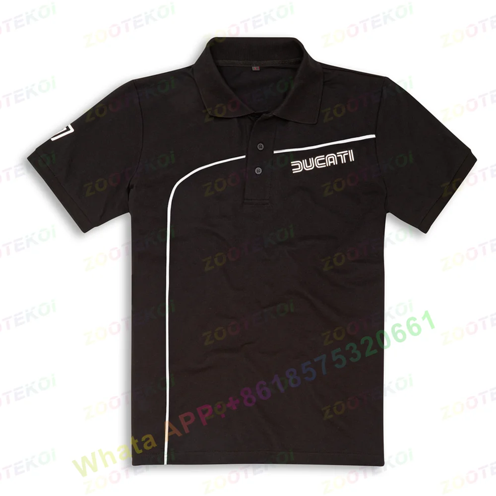2023 Moto For DUCATI PRAMAC Racing Team Polo Shirt Button Lapel Men's Motorcycle Polyester Summer Quick-dry Breathable Do Not - view 3