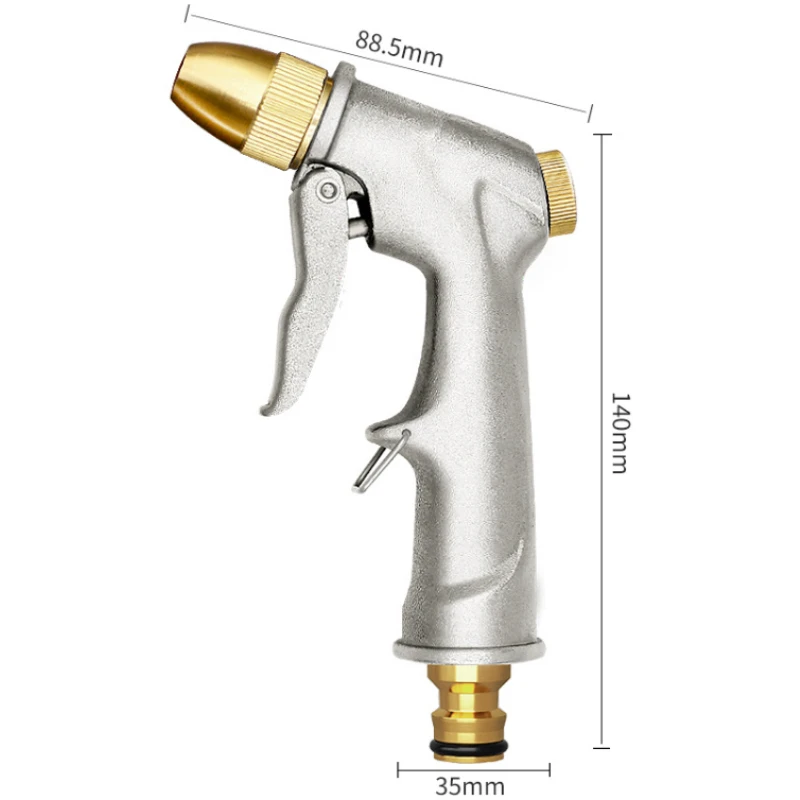High Pressure Water Spray Gun Metal Brass Nozzle Garden Hose Pipe Lawn Car Wash Sprayer Sprinkler Car Wash Tool Water Guns