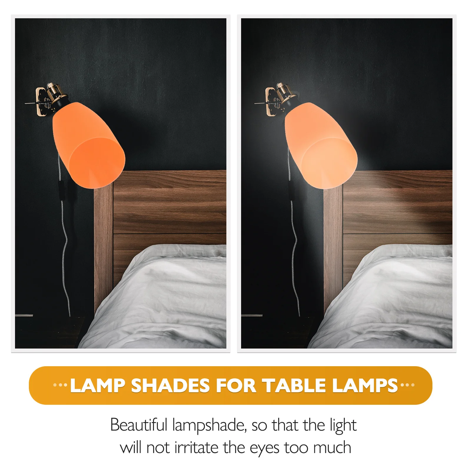 

4Pcs Horseshoe Plastic Lamp Shade Durable Lampshade for Table Wall Bedside Lamp Replacement Home Lighting Plastic Lampshade