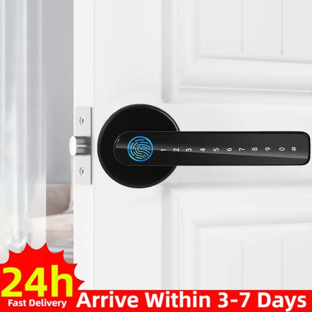 

Fingerprint Door Lock with Keypad Fingerprint Door Knob with App Control/Key/IC Card for Bedroom Home Hotel Office Apartment