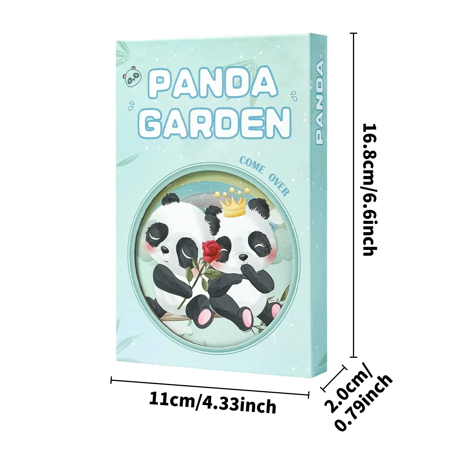 Lindo Panda cuaderno de carcasa dura portátil tres pliegues hebilla magnética cuaderno manual divertido