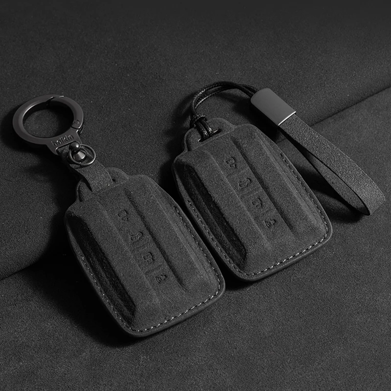 

Leather Car Remote Control Key Case Cover Shell for Tank 300 500 Protective Keychain Buckle Interior Car Accessories