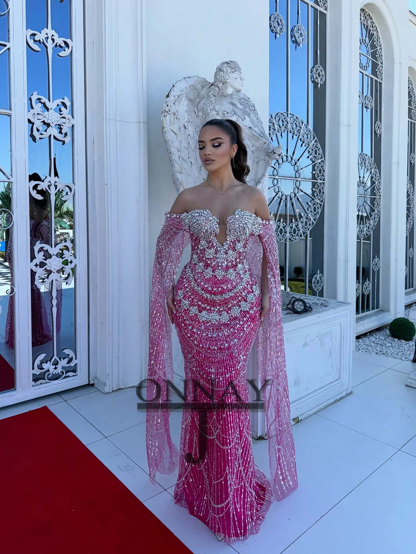 Customized Luxurious Mermaid Prom Dresses Crystals Long Maxi Party Gown Saudi Arabric Gala Bespoke Pageant Vestidos De Fiesta image 3