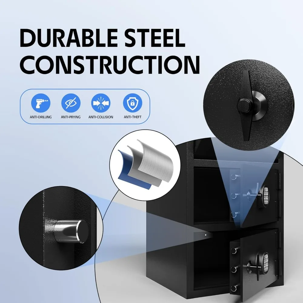 مجموعة رقمية كبيرة آمنة للنقود التجارية مع فتحة قطرة وميزات مضادة للأسماك