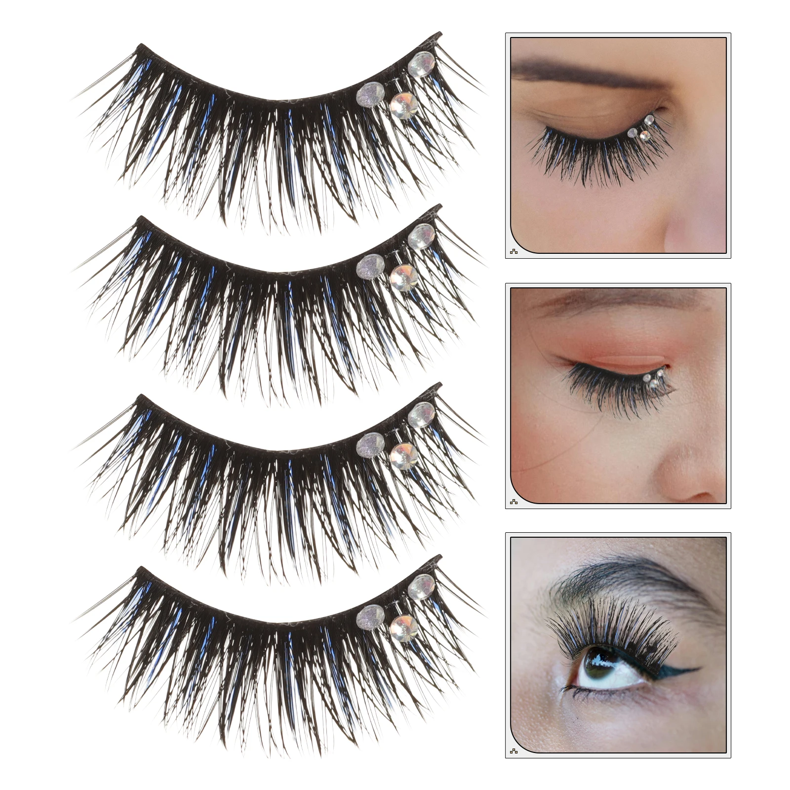 

False Eyelashes Women Natural Fake Lashes Individual Lightweight Comfortable Short Wispy Eyelash Extensions Makeup