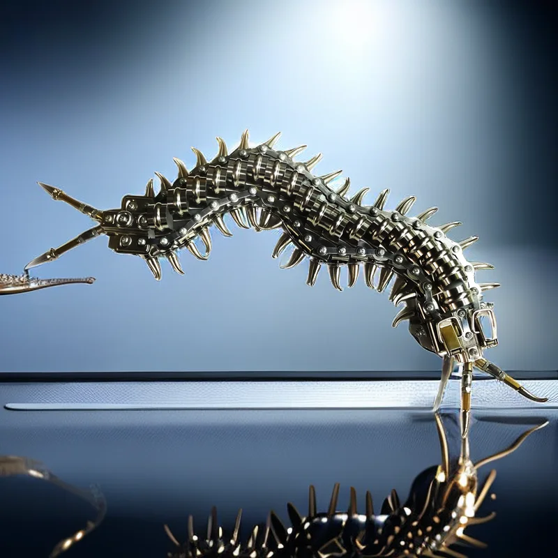 

Механическая сороконожка, 3D головоломка, металлическая сборка, модель, комплект, подходит для подарка, сделай сам, бутик-игрушечные украшения ручной работы