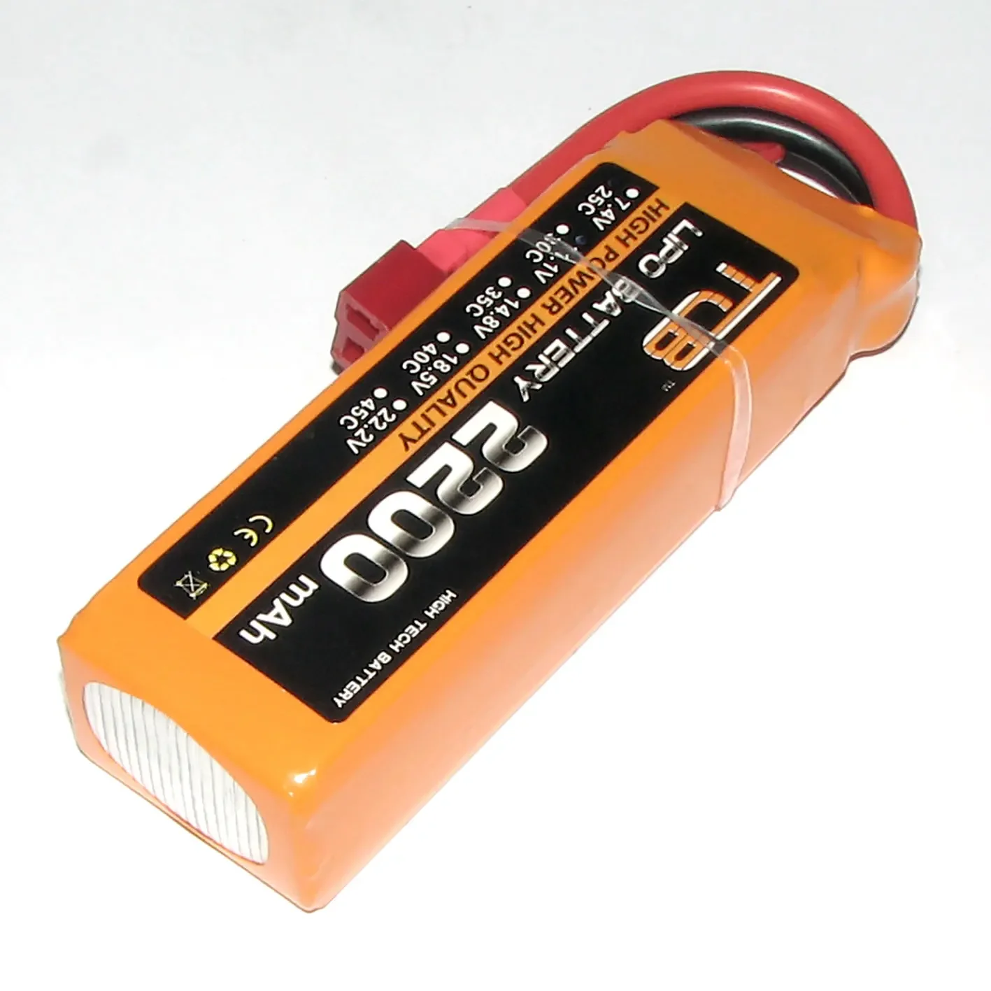 11.1V/3S 2200mAh 25C 35C 45C LiPO Battery optional XT60 TRX T-plug RC model Lipolymer power pack