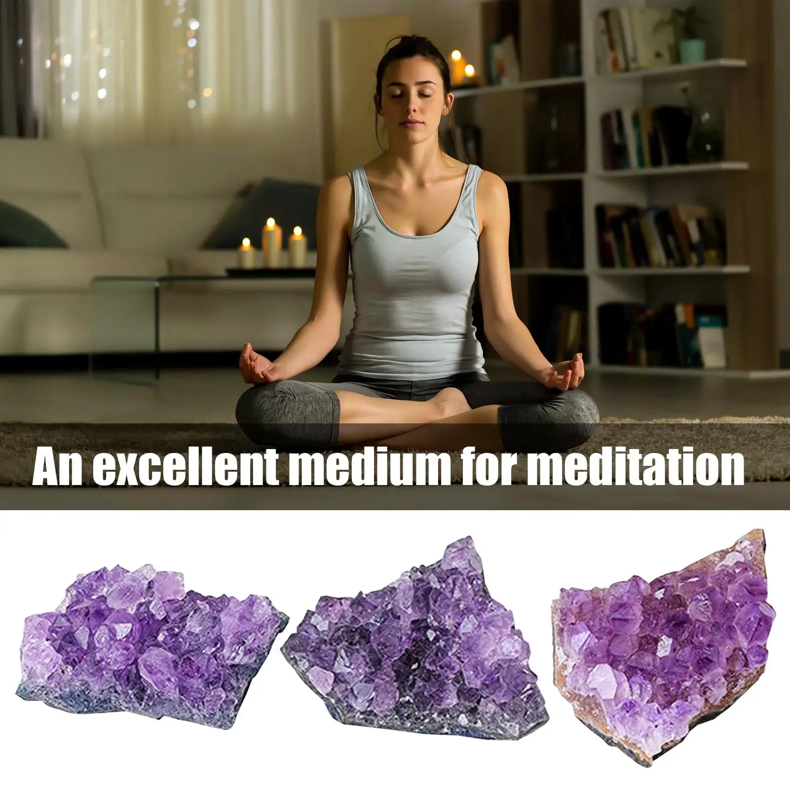 Natural Crystal Cluster Amethyst Stone Geode Raw Quartz Minerals Real Uruguay Home Decoration Spiritual Chakra Reiki