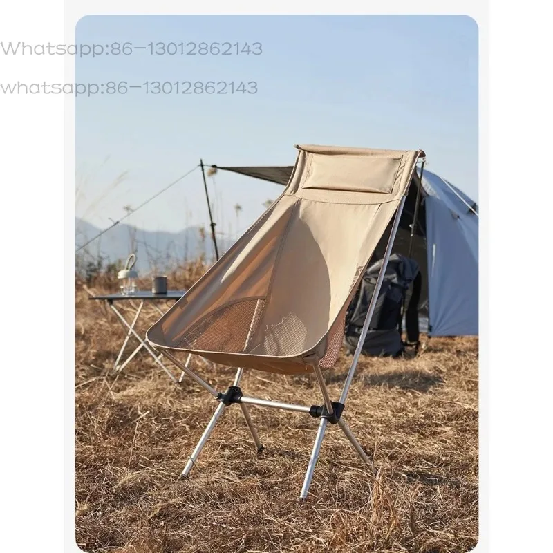extérieur pliant en alliage d'aluminium Ultra-léger Portable chaise de directeur de pêche plage Camping chaise à dossier haut