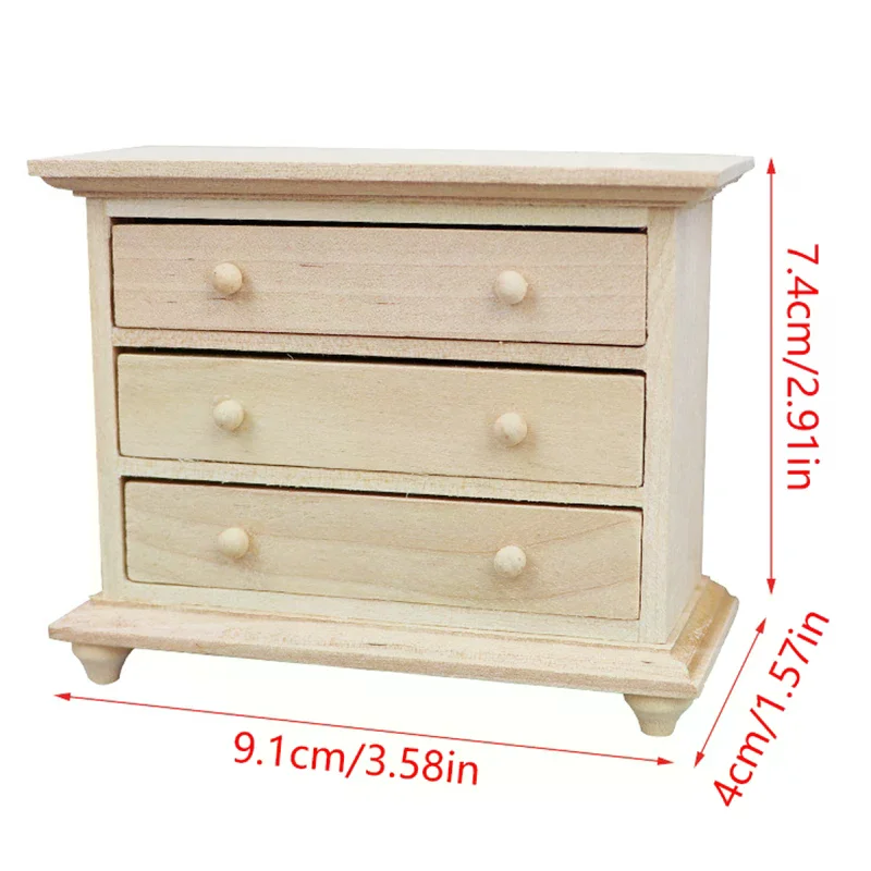 1:12 Puppenhaus Miniatur Schublade Schrank Spind Nachttisch Möbel Modell Dekor Spielzeug Puppenhaus Zubehör