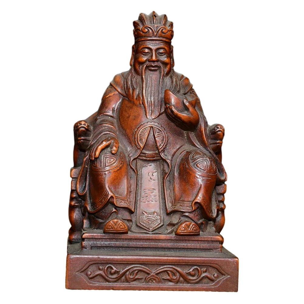 Estatuas Figuras De Madera Prosperidad Bendición Protección De Abundancia Harmonía Felicidad Plenitud Auspicioso Regalo Piano Coleccionable