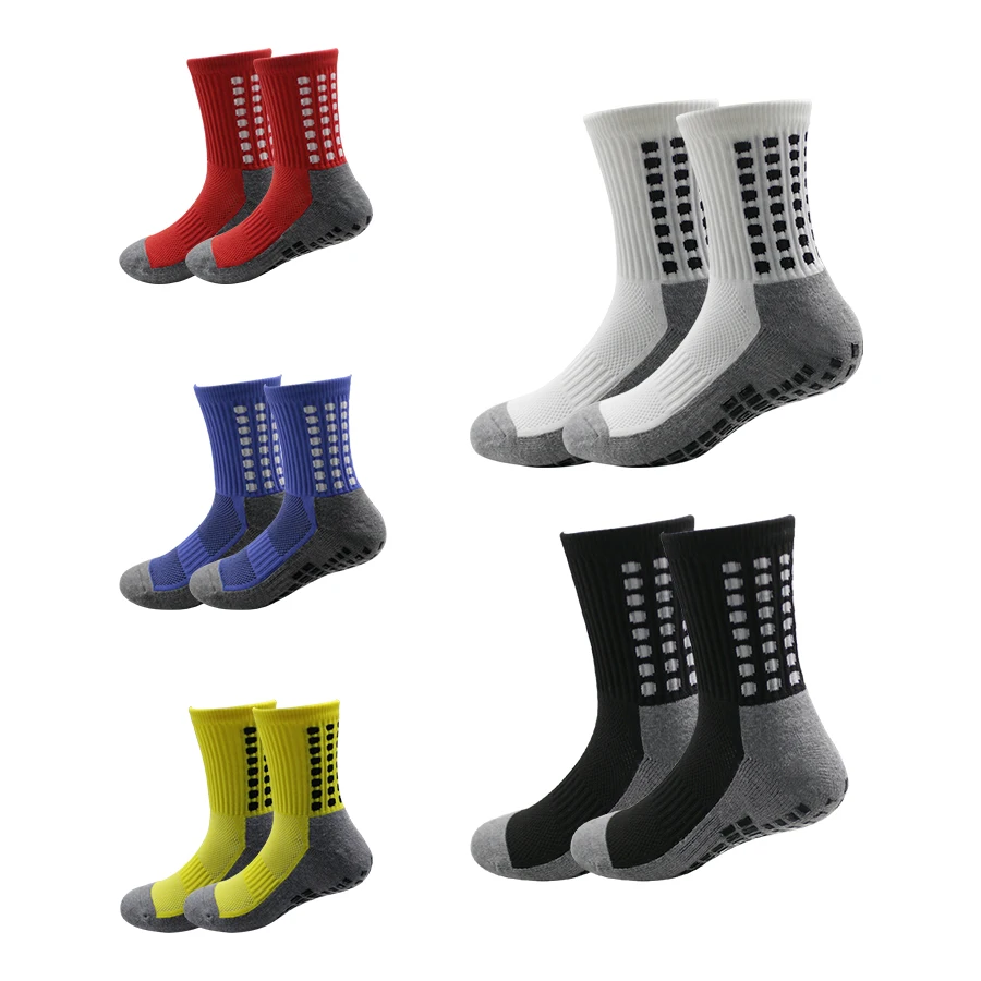 

5Pairs Teen Soccer Socks Anti Slip Non Slip Grip Pads for Football Basketball Sports Grip Socks Women Yoga Socks Cycling Socks