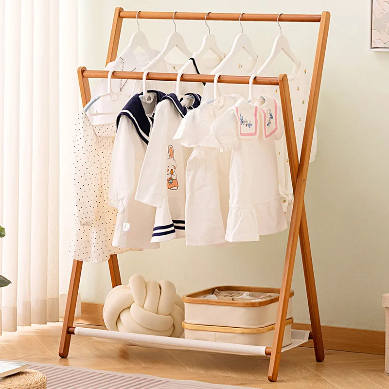 

Modern Floor Type Coat Rack Freestanding Garment Organizer Minimalist Bedroom Clothes Stand Foldable Entryway Clothing Hanger