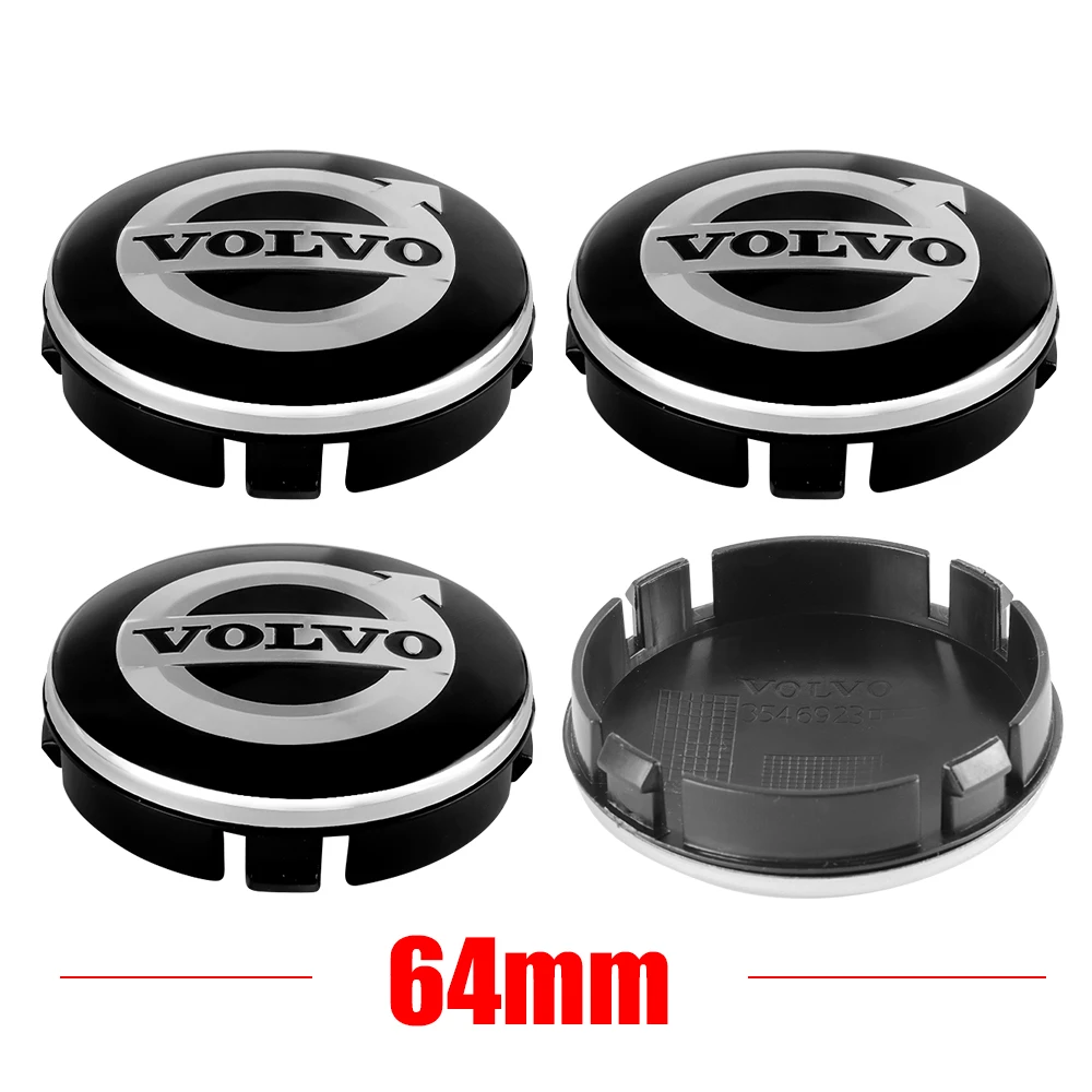 4PCS Car Wheel Center Hub Cap Logo Decoration Accessories For Volvo Rdesign V40 V50 S40 S80 XC60 S90 XC90 S60 XC40 C40 S60 V90