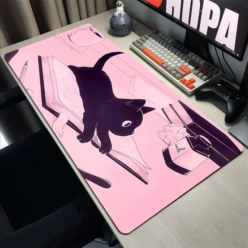 

Kawaii Game Mousepad Cute Cat Non-Slip Computer Mouse Pad Gaming HD Print Large Extend Office Table Mat Laptop XXL Mouse Mat