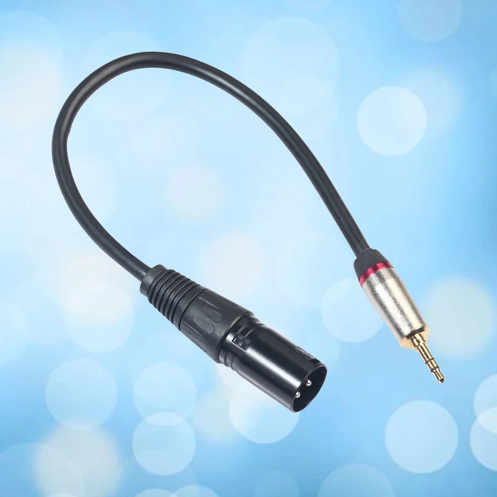 

0.3 Meter Audio Cable 3.5mm to Xlr Adapter Copper Wire Gold Plated Zinc Alloy Shell Durable Sound Connector for Smartphone