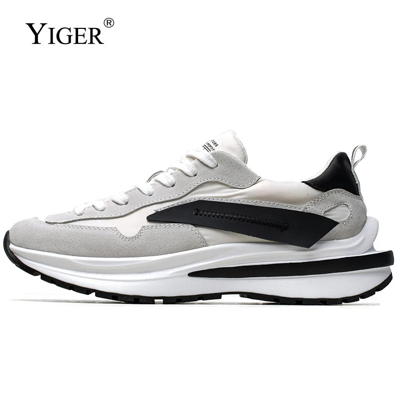 YIGER Men's Casual shoes Spring European and American sports shoes Heightened men's Pop shoes Korean version Perpetual shoes