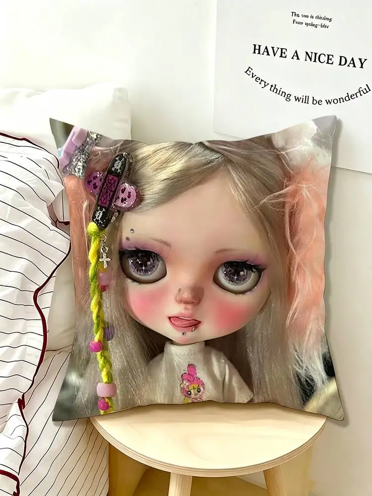 Adorable Doll BlytheS Pillow Case Pattern Printed Pillowcase For Living Room Sofa Cushion Cover