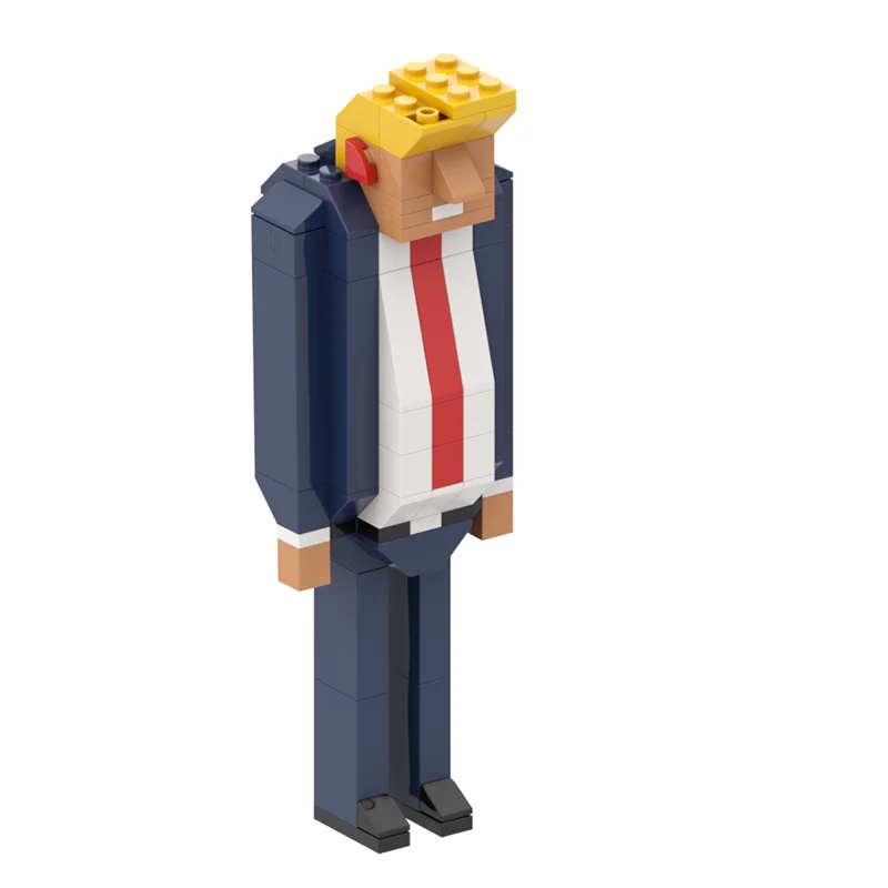 NOW MOC Trump  Model Building Blocks Character Series Props Puzzle Toys Ornaments Decoration