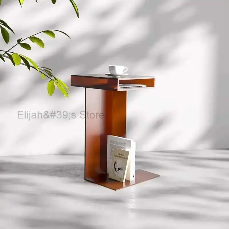 

Light Luxury Acrylic Sofa Small Side Table Simple Modern Living Room Special-shaped Tea Table Transparent Corner Table New