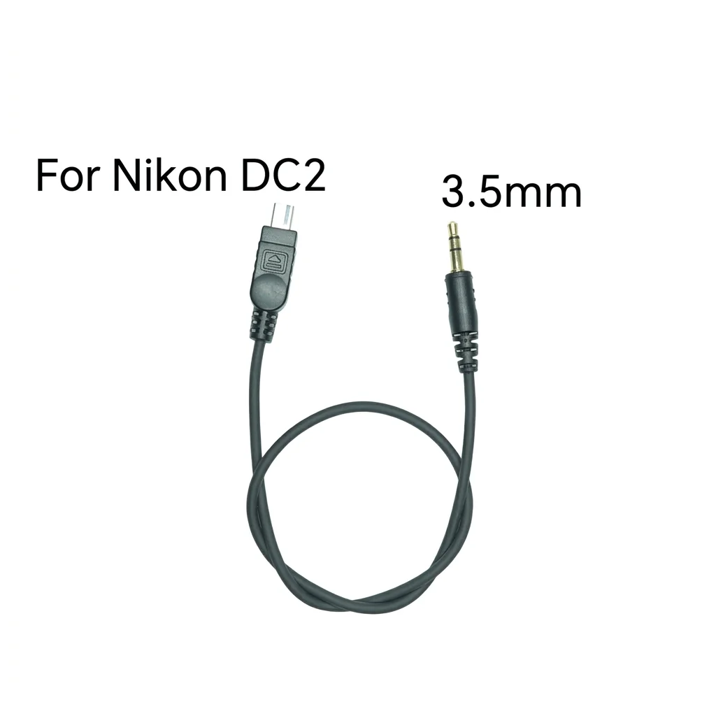 For Nikon DC2 3.5mm Shutter Cable Shutter Connection Cable for Pixel/Sidande/JJC Flash Trigger Connection Cable