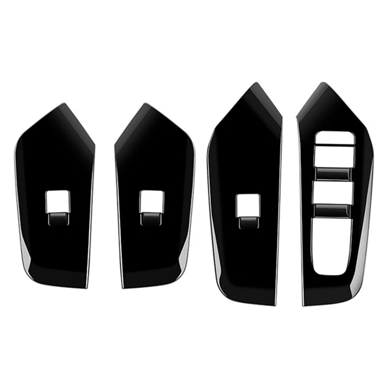 

Car Window Glass Lift Button Switch Cover Trim Door Armrest Panel For Toyota Prius 60Series 2020-2023 (Bright Black)