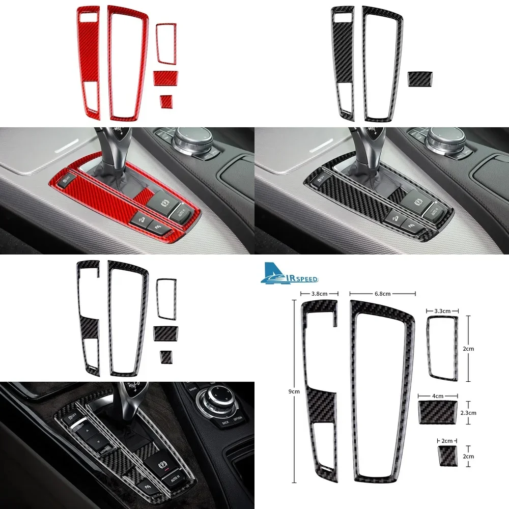 

Real Soft Carbon Fiber Sticker for BMW 6 Series M6 F12 F13 F06 2012 18 Car Gear Shift Knob Panel Frame Interior Trim Accessories