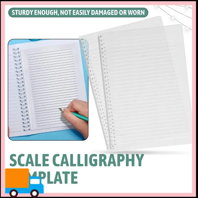 Professional-2 Pcs Plastic Straight Line Stencil Template For Journaling