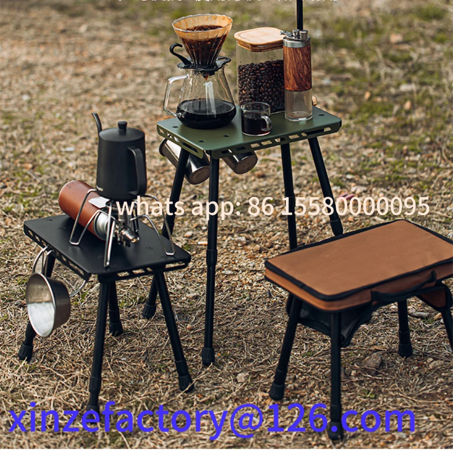

Customizable Outdoor Table And Chair Dual-Use Table, Liftable Portable Stool Outdoor Fishing Camping Chair Desk