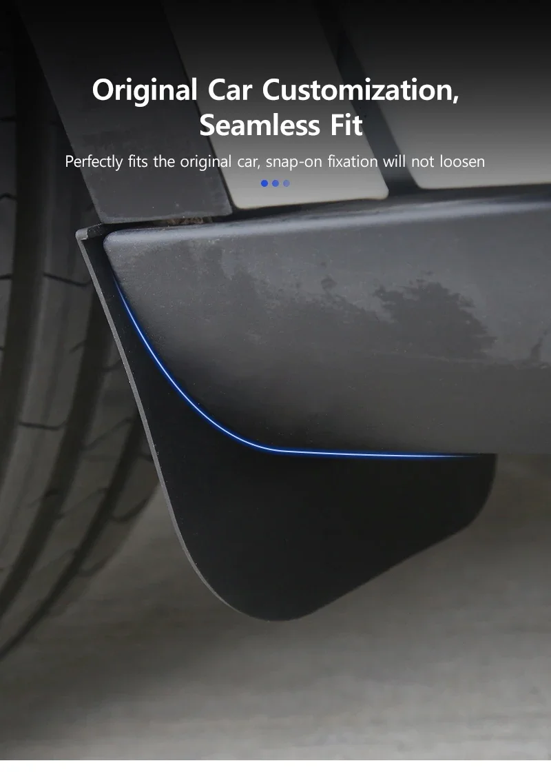 Flexible TPE-Schmutzfänger ohne Bohren für Tesla Model Y Juniper YL Model 3 Highland 2017-2026 Spritzschutz Zubehör – Detail 7