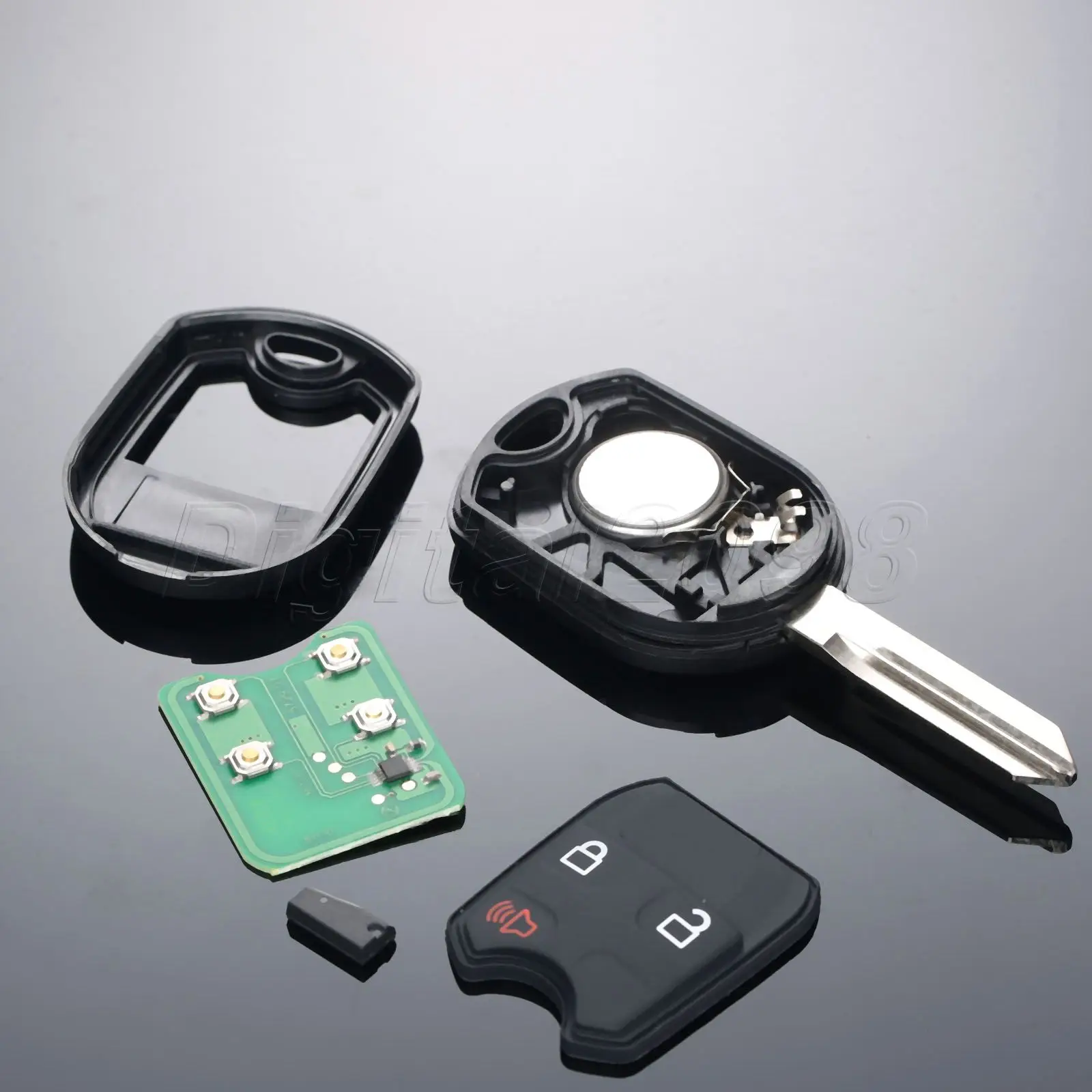 3 زر مفتاح الإشعال عن بعد دخول بدون مفتاح فوب استبدال قذيفة كومبو الارسال ث/63 رقاقة لفورد إيدج CWTWB1U793