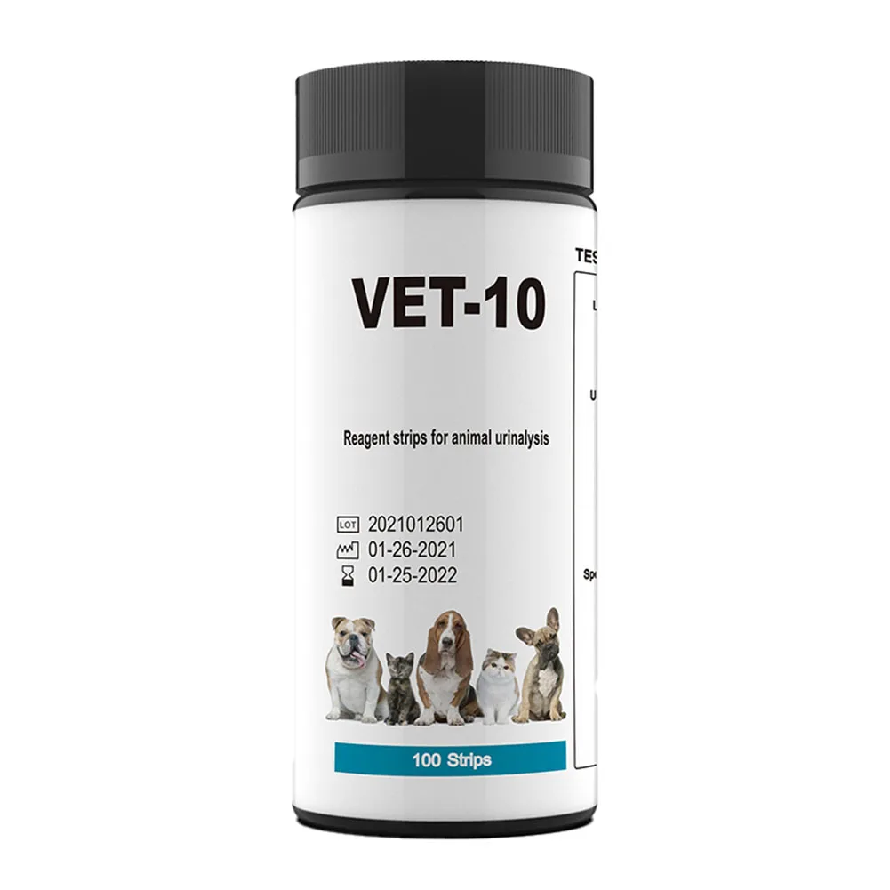 100 Pet Urine Test Strips for Health Monitoring Detect UTI pH Levels Glucose & Other Key Indicators in Dogs and Cats