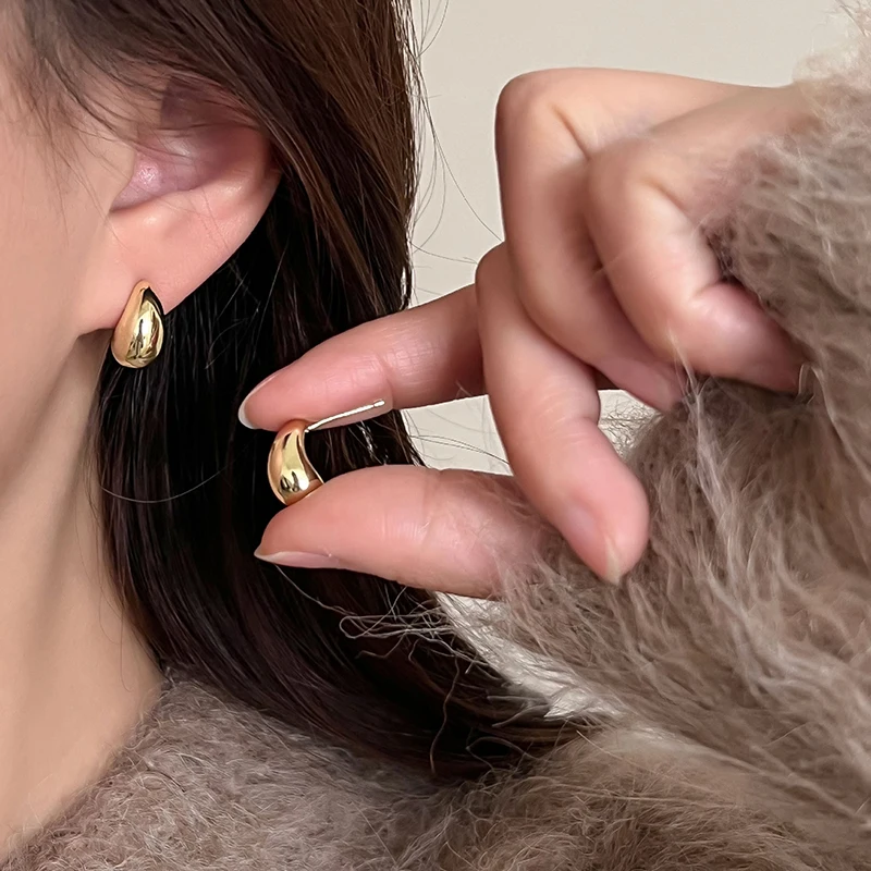 ENSHIR Small Water Drop Stud Earrings for Women Fashion Personality Party Daily Jewelry Gifts Wholesale
