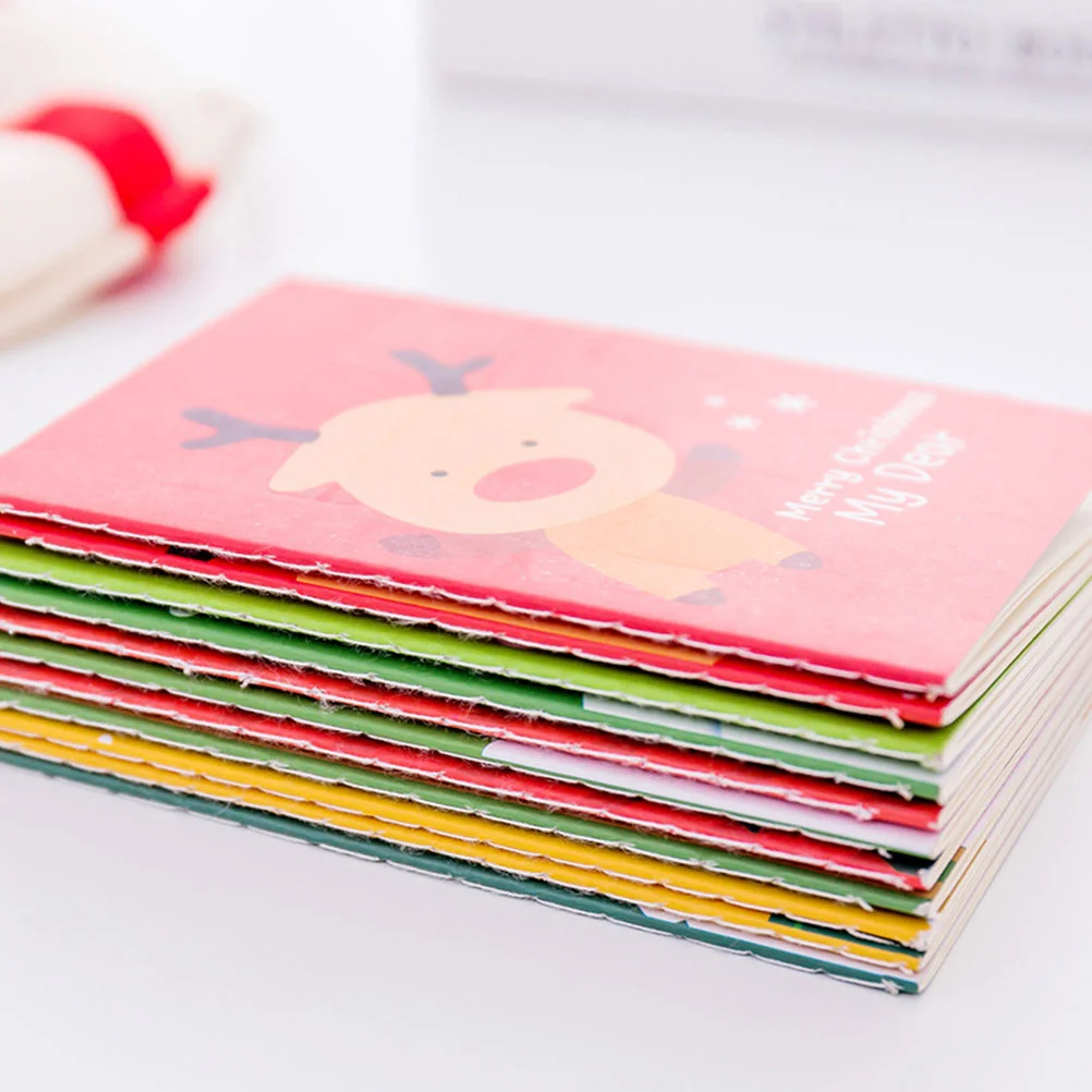 20 Pcs Christmas Theme Mini Notebook Christmas Decoration Pocket Portable Notepad Children\'S Prize Booklet (Assorted Color)