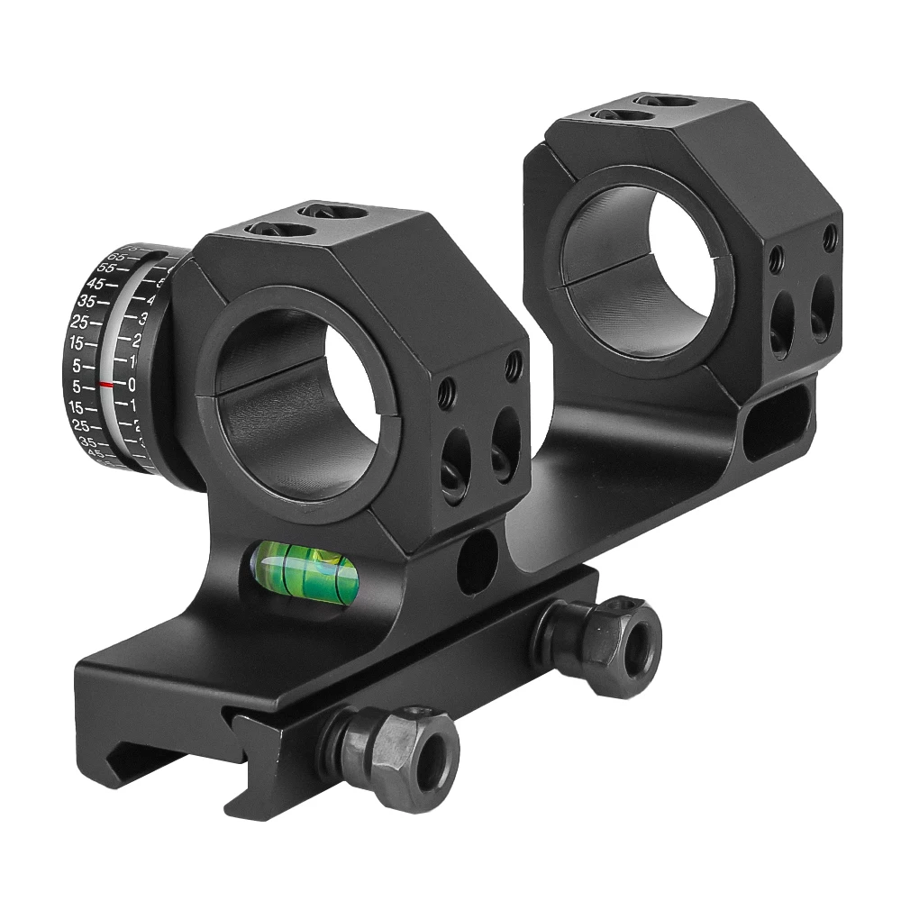 SPINA OPTICS 25.4/30mm Weaver Picatinny 20mm Rail Scope Mounts With Angle Bubble Level 1Inch Scope Rings