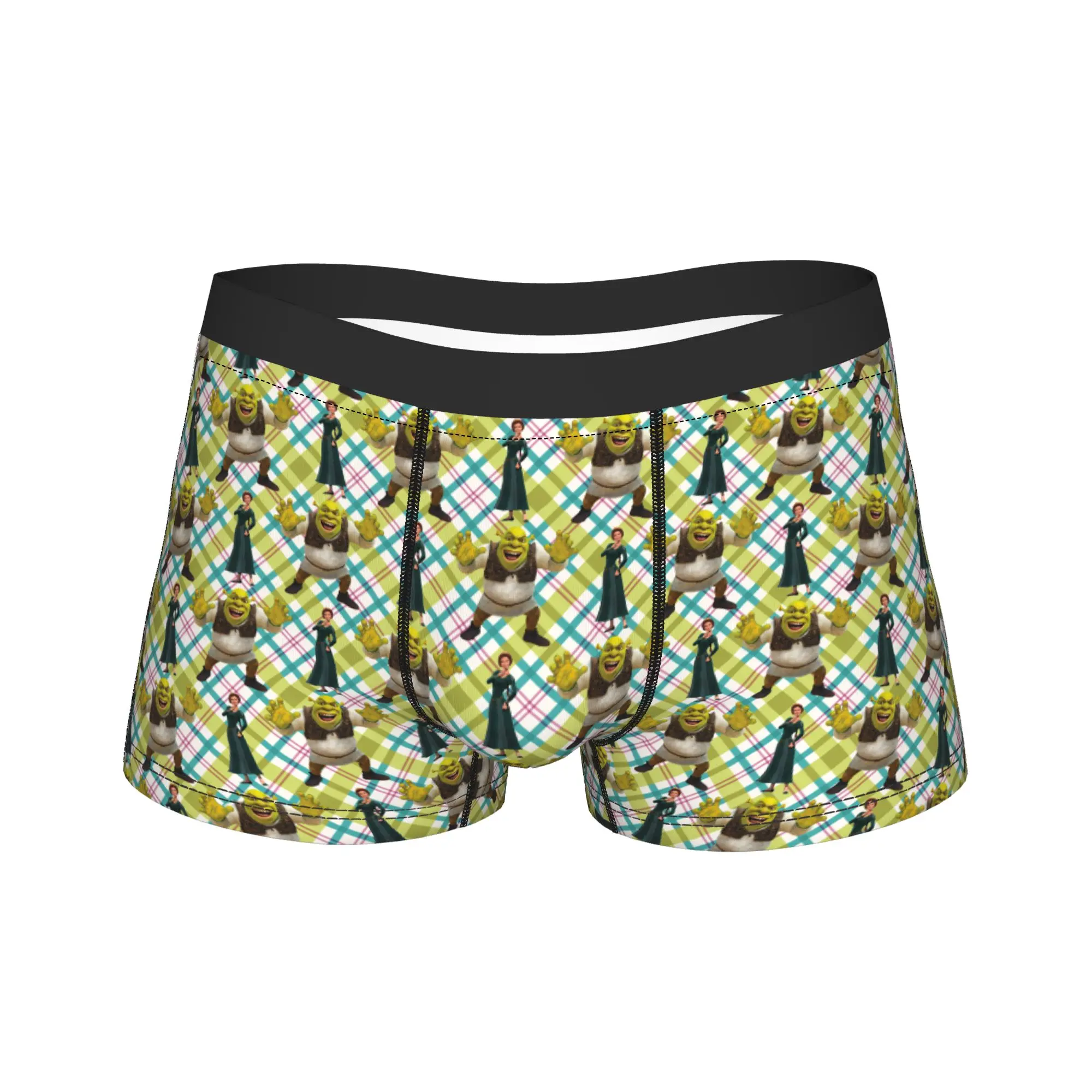 

Men Cartoon Monster Shreks Long Underwear Funny Boxer Briefs Shorts Panties Male Breathable Underpants S-XXL