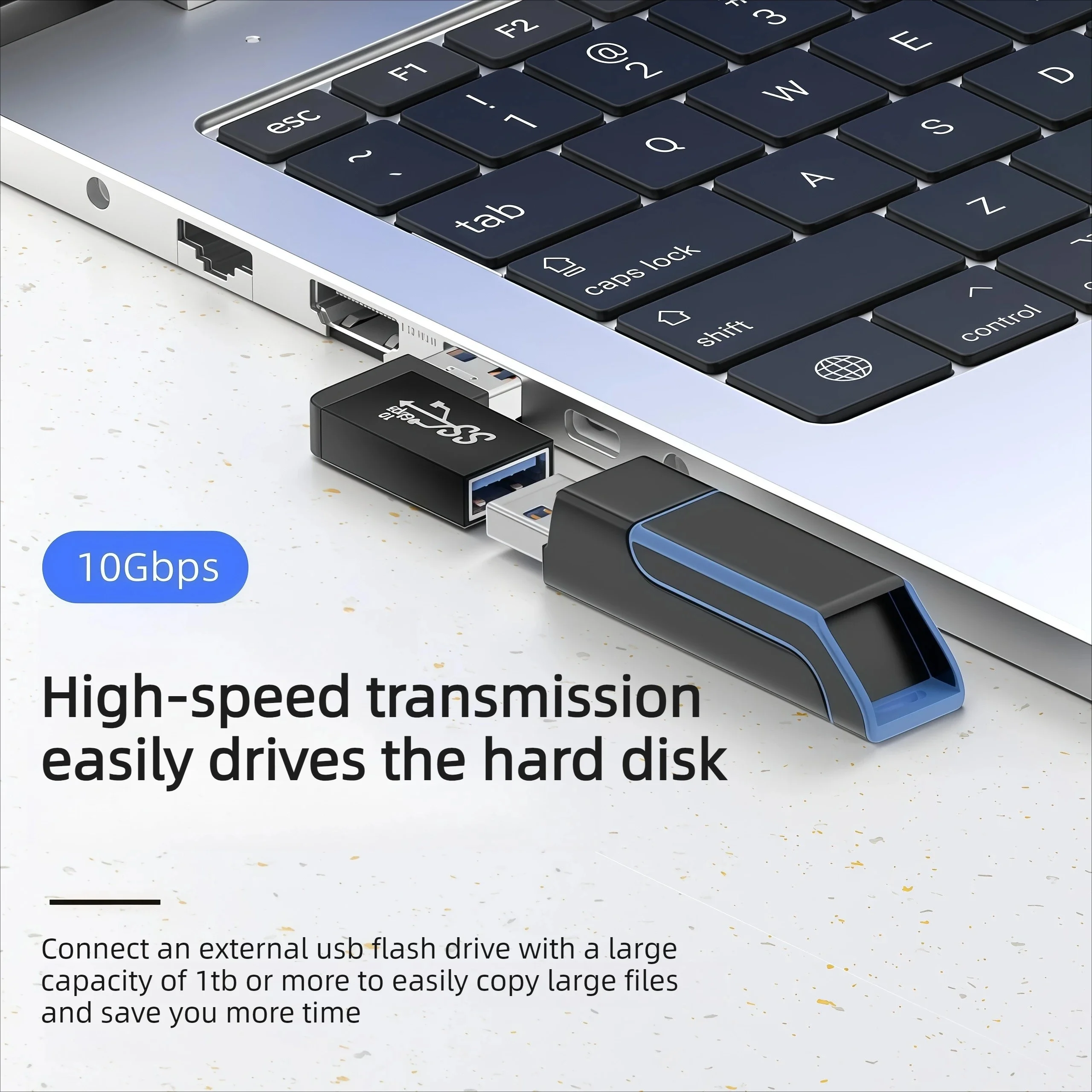 90 Right Angle USB 3.0 Extension Adapter Upward Elbow 10Gbps USB Connector For PC Male to Female Extension Plug Converter