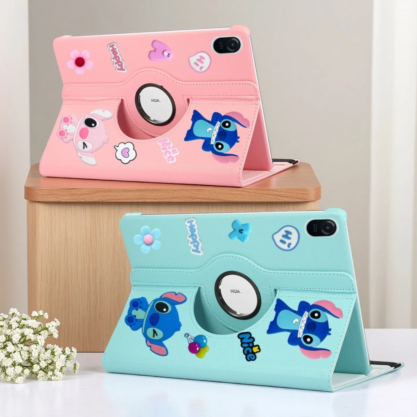 

For Redmi Pad 2 2025 Case/Xiaomi Redmi Pad 2 11inch 360 Degree Rotation Stand Kids Cartoon DIY Tablets Cover Auto Sleep/Wake